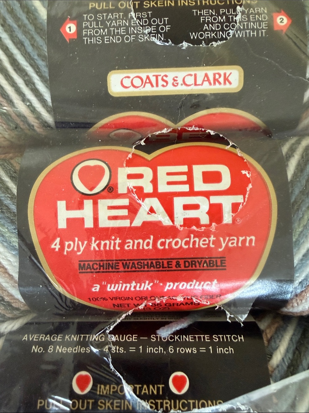 Red Heart Variegated 4-Ply Knit & Crochet Yarn - Lot of 6. #D188 “Sugar-N-Spice” - Picture 4 of 7